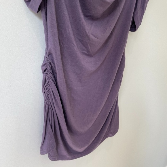 Preston & Hunter Plum Ruffle Sleeve Scoop Neck Top - Picture 2 of 6